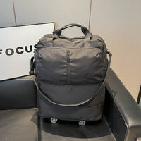 Foldable Rolling Travel Duffel Bag with Wheels - Large Capacity Portable Luggage