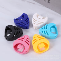 Guitar Pick Holder Case with Adhesive Backing, Heart-Shaped Multi-Color Pick Storage for String Instruments