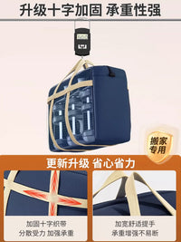 Large Capacity Moving Storage Bag for Quilts and Clothes, Thickened Woven Luggage Organizer