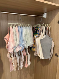 Rotating Double-Row Hanger for Scarves, Belts, and Lingerie - Space-Saving Closet Organizer