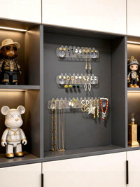 Wall-Mounted Jewelry Organizer for Earrings, Necklaces, Bracelets, and Rings