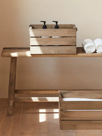 Vintage Solid Wood Storage Basket for Kitchen and Home Organization