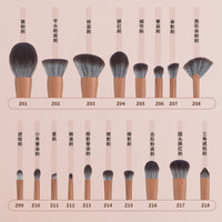 18-Piece Cheese Makeup Brush Set with Soft Bristles and Storage Box