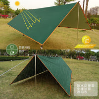 Outdoor Camping Square Tarp Shelter UV Protection Waterproof Sunshade Canopy for Picnic BBQ