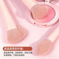 Dual-Ended Foundation & Blush Brush Set - Soft Bristle Makeup Tools for Concealer & Contouring