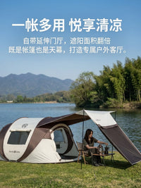 Automatic Pop-Up Camping Tent with Sunshade and Rain Protection