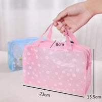 Large Capacity Transparent Travel Wash Bag for Men and Women, Portable Toiletry Organizer Set