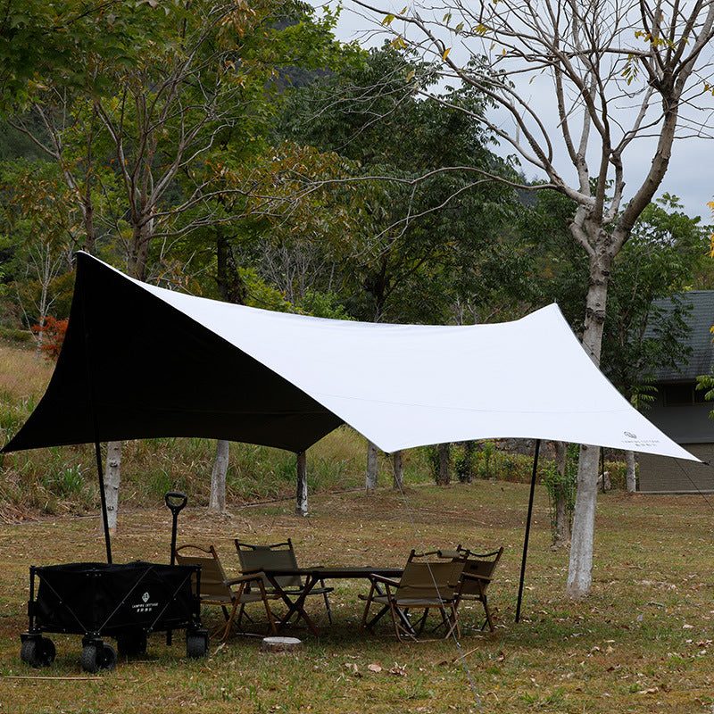 Outdoor Camping Tarp Sunshade - Waterproof, UV Protection, Portable Shelter for Picnics & Camping