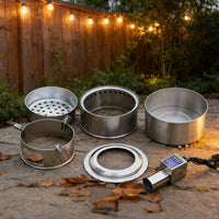 Portable Wood Gasification Stove with Fan for Outdoor Cooking and Heating