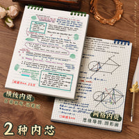 Detachable Coil Notebook with Flip Cover, B5 Vertical Handheld Journal, DIY Student Notepad