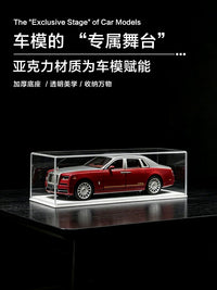 Acrylic Display Case for 1:43 Scale Model Cars Dustproof Transparent Collectible Show Box