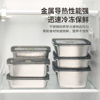 304 Stainless Steel Food Storage Container with Lid for Refrigerator, Lunch Box, and Meal Prep