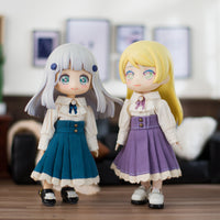 OB11 BJD Doll Roman Holiday Pleated Skirt Set