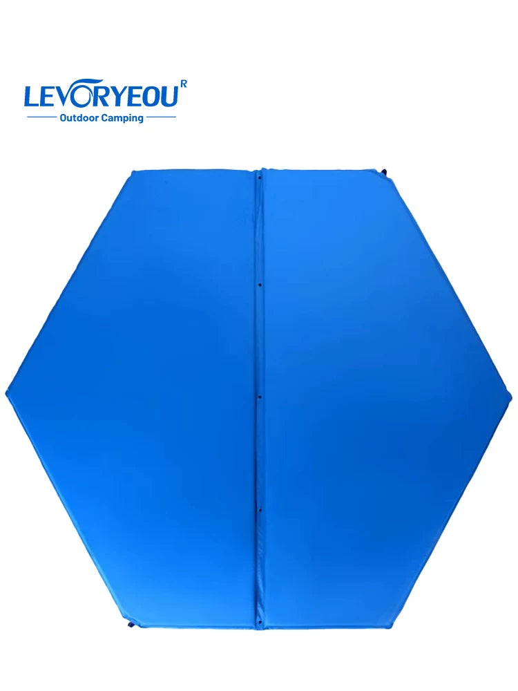 Self-Inflating Hexagonal Camping Mat, 5cm Thick, Moisture-Proof, Portable Sleeping Pad for Outdoor Activities