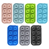 8-Cavity Silicone Ice Cube Tray with Lid for Whiskey and Cocktails, Large Capacity Ice Ball Maker