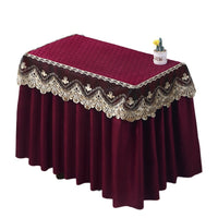 Rectangular Sewing Machine Cover Dustproof Tablecloth for Bedside Cabinet