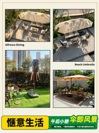 Large Outdoor Patio Umbrella with Aluminum Pole, UV Protection, Wind-Resistant Sunshade for Balcony Garden