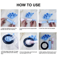 Electric Makeup Brush Cleaner and Dryer with Silicone Bowl