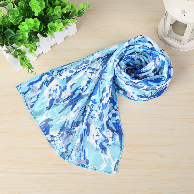 Kids' Cooling Towel for Summer Outdoor Sports, Heat Relief Ice Towel with Print