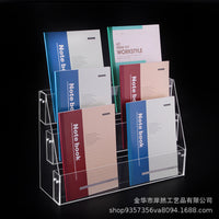Acrylic Multi-Tier Display Stand for Notebooks, Books, and Stationery