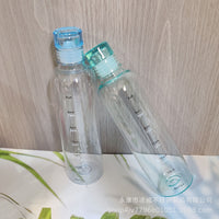 500ml/750ml AS Plastic Sports Water Bottle with Measurement Markings, 6 Colors Available