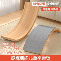 Wooden Balance Board Rocker Toy for Kids, Indoor Sensory Training Seesaw