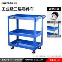 Green Forest 3-Tier Rolling Tool Cart with Drawers for Auto Repair and Workshop Storage