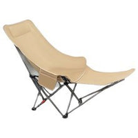 Outdoor Folding Recliner Moon Chair Portable Camping Beach Chair with 3-Gear Adjustment