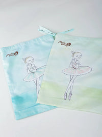 Children's Ballet Dance Shoe Bag Cotton Drawstring Pouch for Dancewear Storage