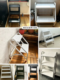 Foldable Carbon Steel 3-4 Step Ladder Stool for Home and Industrial Use