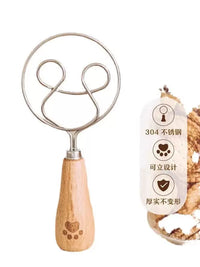 Bear Stand-Up Stainless Steel Dough Mixer & Whisk for Kitchen Use