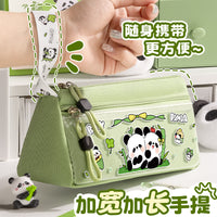 Cartoon Panda & Cat Large Capacity Pencil Case for Students