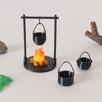 Miniature Campfire Boiler Set for Dollhouse & Micro Landscape Decor