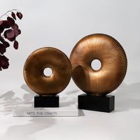 New Chinese Zen Retro Distressed Resin Ring Ornament for Home Decor