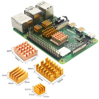 Raspberry Pi 4B Copper Aluminum Heatsink Set with Thermal Adhesive