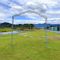 Garden Iron Archway for Climbing Plants, Roses, Grapes, and Wisteria - Decorative Outdoor Trellis