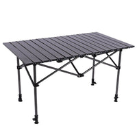 Portable Height-Adjustable Folding Camping Table with Strong Load-Bearing Capacity for Outdoor Picnic & Home Patio