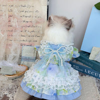 Pet Princess Dress Blue Tulle Skirt for Cats and Dogs