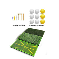 Golf Swing Mat with Ball Trajectory Display and Swing Detection for Practice