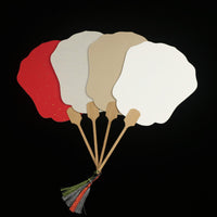 Double-Sided Xuan Paper Round Fan White Cardboard Fan Surface Hand-Painted Fan PVC Lacquer Fan Wholesale for Gongbi Painting