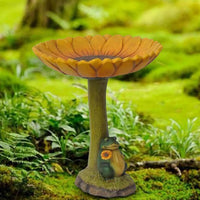 Frog Sunflower Bird Feeder Outdoor Resin Garden Ornament