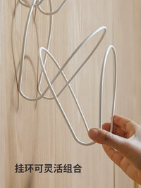 Shuangshan Wall-Mounted Iron Art Hat Rack with Hooks for Doors and Walls, Multi-Layer Storage for Hats, Scarves, and Bags