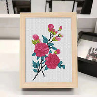 Kids' Sunflower Cross Stitch Kit for Beginners - DIY Embroidery with Optional Frame