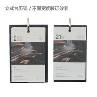 Vertical Desk Calendar Stand Flip-Style Photo Frame Iron Holder for Office & Gifts