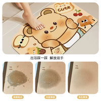 Diatomaceous Earth Non-Slip Absorbent Bath Mat for Bathroom Kitchen Entrance
