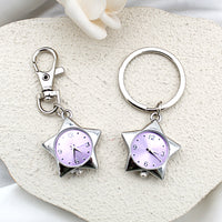 Star Clock Keychain Pendant Gift for Couples