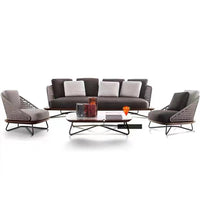 Outdoor Wicker Patio Sofa Set for Garden, Balcony, Villa, Hotel, and Commercial Spaces