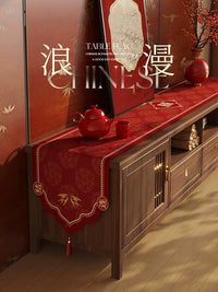 Chinese Wedding Table Runner for TV Cabinet Coffee Table Dining Table Decoration