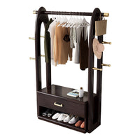 New Chinese Solid Wood Hall Tree with Shoe Cabinet and Rack