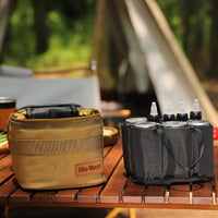 Portable Outdoor Seasoning Kit with Oil Bottles and Spice Jars for Camping BBQ